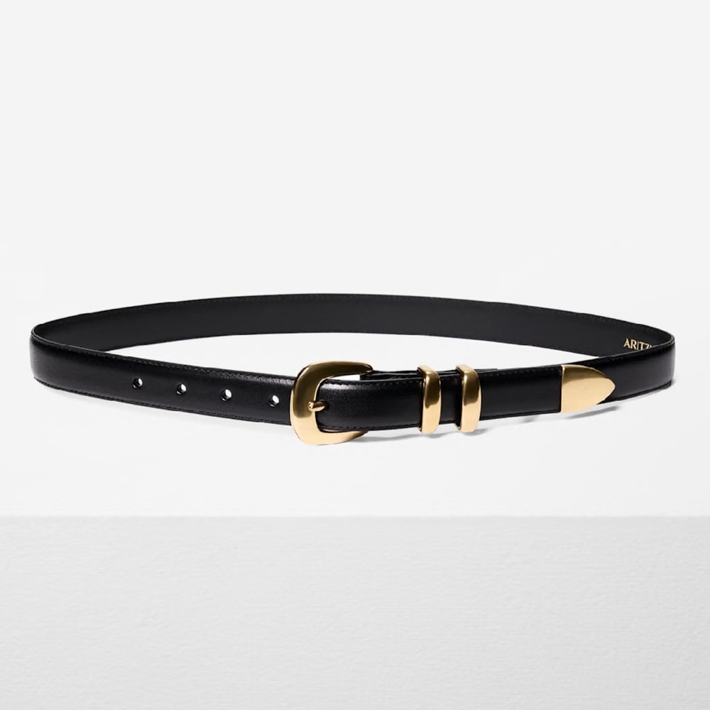 Aritzia Legendary Brass Leather Belt